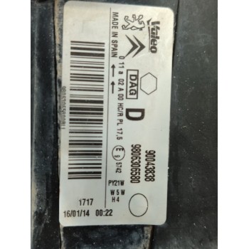 Recambio de faro derecho para citroën berlingo station wagon tonic referencia OEM IAM 9806306580  