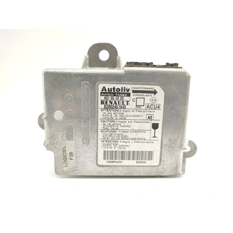 Recambio de centralita airbag para renault megane ii berlina 5p 1.9 dci diesel referencia OEM IAM 8200246184E  
