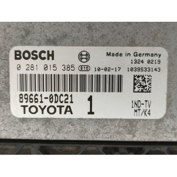 Recambio de centralita motor uce para toyota yaris active referencia OEM IAM 0281015385  