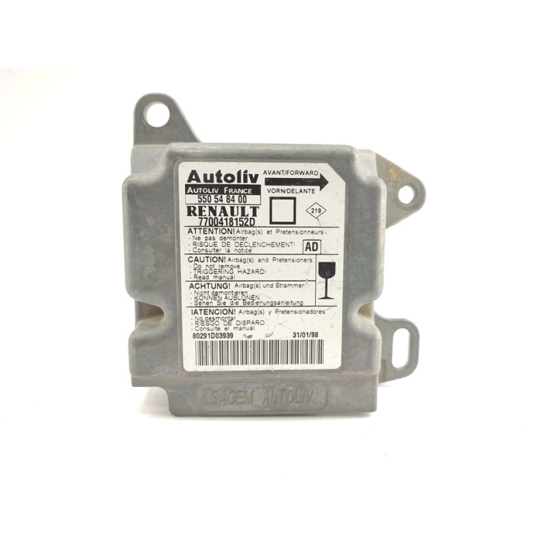 Recambio de centralita airbag para renault megane i coach/coupe (da0) 1.9 dti diesel cat referencia OEM IAM 7700418152D  