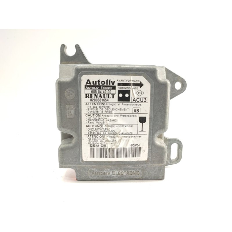 Recambio de centralita airbag para nissan kubistar (x76) 1.5 dci turbodiesel cat referencia OEM IAM 8200381654  
