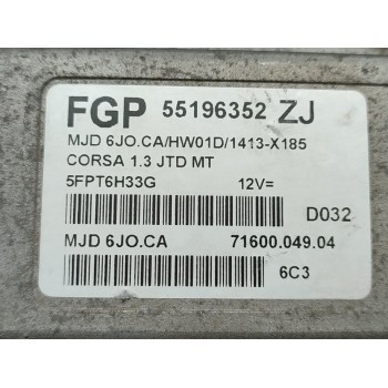 Recambio de centralita motor uce para opel corsa c cosmo referencia OEM IAM 55196352  