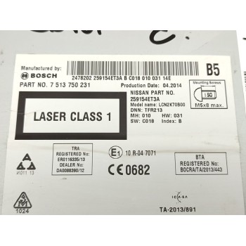 Recambio de pantalla multifuncion para nissan qashqai (j11) tekna referencia OEM IAM 259154ET3A  