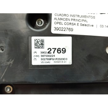 Recambio de cuadro instrumentos para opel corsa e selective referencia OEM IAM 39022769  