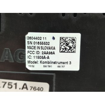 Recambio de cuadro instrumentos para volkswagen golf vii lim. sport bluemotion tech. referencia OEM IAM 5G1920751A  