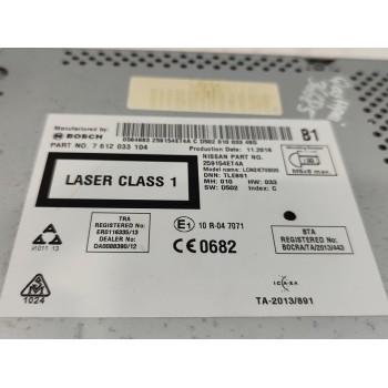 Recambio de sistema navegacion gps para nissan qashqai (j11) acenta referencia OEM IAM 259154ET1A  