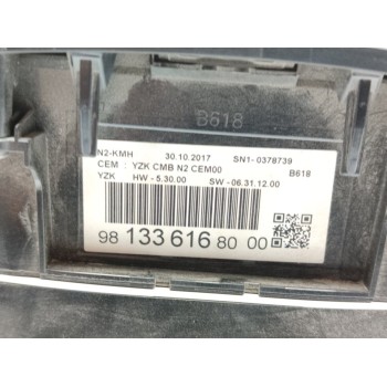 Recambio de cuadro instrumentos para citroën c3 elle referencia OEM IAM 9813361680  