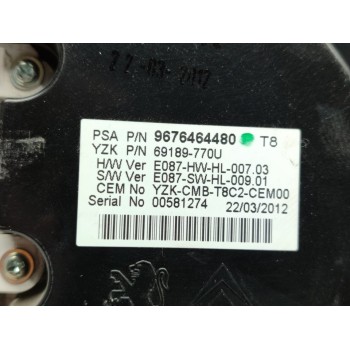 Recambio de cuadro instrumentos para peugeot 5008 active referencia OEM IAM 9674982480  