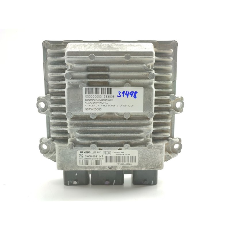 Recambio de centralita motor uce para citroën c3 1.4 hdi sx plus referencia OEM IAM 9643455080  