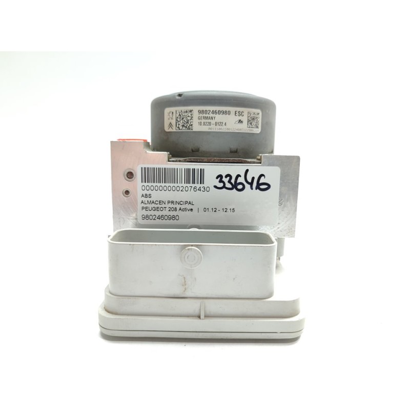 Recambio de abs para peugeot 208 active referencia OEM IAM 9802460980  