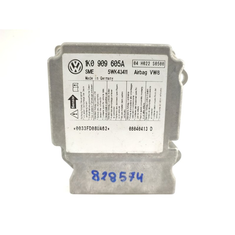 Recambio de centralita airbag para volkswagen golf v berlina (1k1) conceptline (e) referencia OEM IAM 1K0909605A  