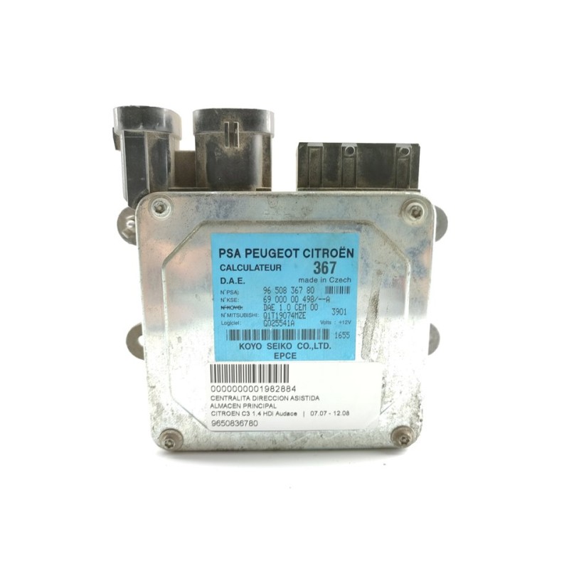 Recambio de centralita direccion para citroën c3 1.4 hdi audace referencia OEM IAM 9650836780  