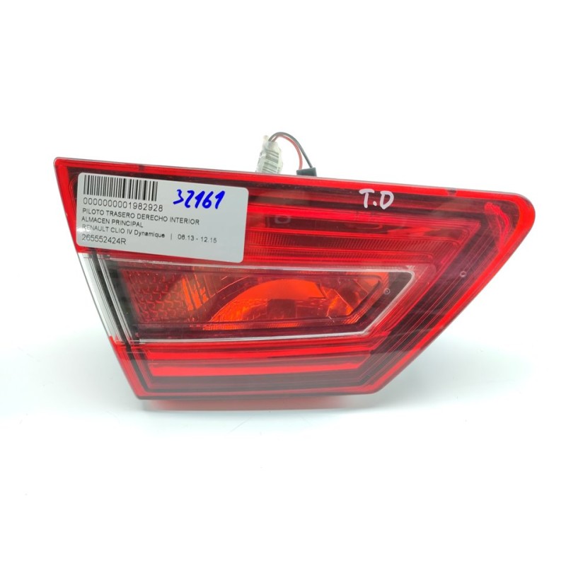 Recambio de piloto trasero derecho interior para renault clio iv dynamique referencia OEM IAM 265552424R  