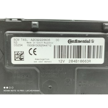 Recambio de modulo electronico para dacia dokker ambiance referencia OEM IAM 284B18663R  