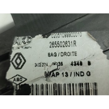 Recambio de piloto trasero derecho para renault clio iv technofeel referencia OEM IAM 265502631R  