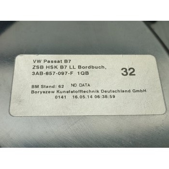 Recambio de guantera para volkswagen passat variant (365) advance bluemotion referencia OEM IAM 3C1857101L  