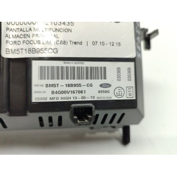 Recambio de pantalla multifuncion para ford focus lim. (cb8) trend referencia OEM IAM BM5T18B955CG  