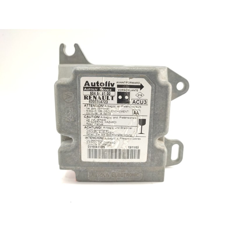 Recambio de centralita airbag para renault kangoo (f/kc0) 1.5 dci diesel referencia OEM IAM 604649100  