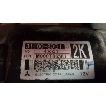 Recambio de motor arranque para suzuki jimny sn (fj) techo lona referencia OEM IAM M000T86581  