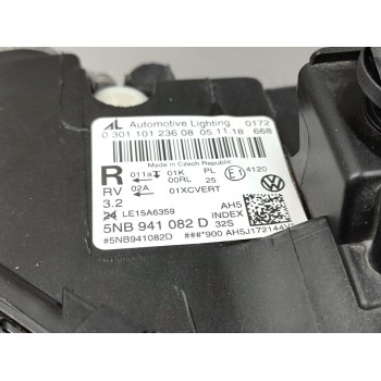 Recambio de faro derecho para volkswagen tiguan sport bmt referencia OEM IAM 5NB941082D  