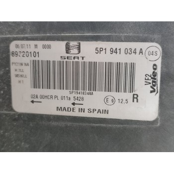 Recambio de faro derecho para seat altea (5p1) stylance / style referencia OEM IAM 5P1941034A  
