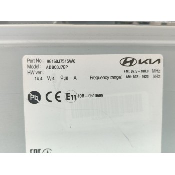 Recambio de sistema audio / radio cd para kia xceed drive referencia OEM IAM 96160J7515WK  