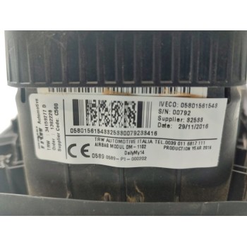 Recambio de airbag delantero izquierdo para iveco daily furgón fg 33 s ... v batalla 3520 referencia OEM IAM 5801561543  