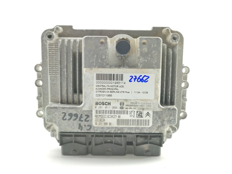 Recambio de centralita motor uce para citroën c4 berlina vtr plus referencia OEM IAM 0281011966  