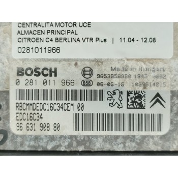 Recambio de centralita motor uce para citroën c4 berlina vtr plus referencia OEM IAM 0281011966  