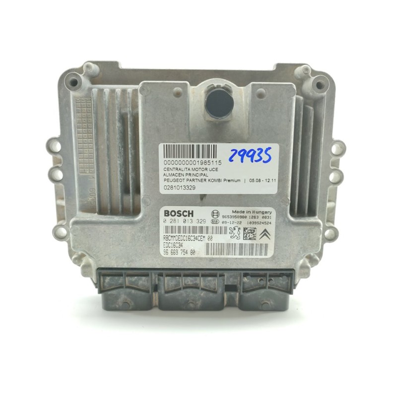 Recambio de centralita motor uce para peugeot partner kombi premium referencia OEM IAM 0281013329  