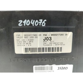 Recambio de caja reles / fusibles para peugeot 307 break / sw (s1) sw pack referencia OEM IAM 9650217980  