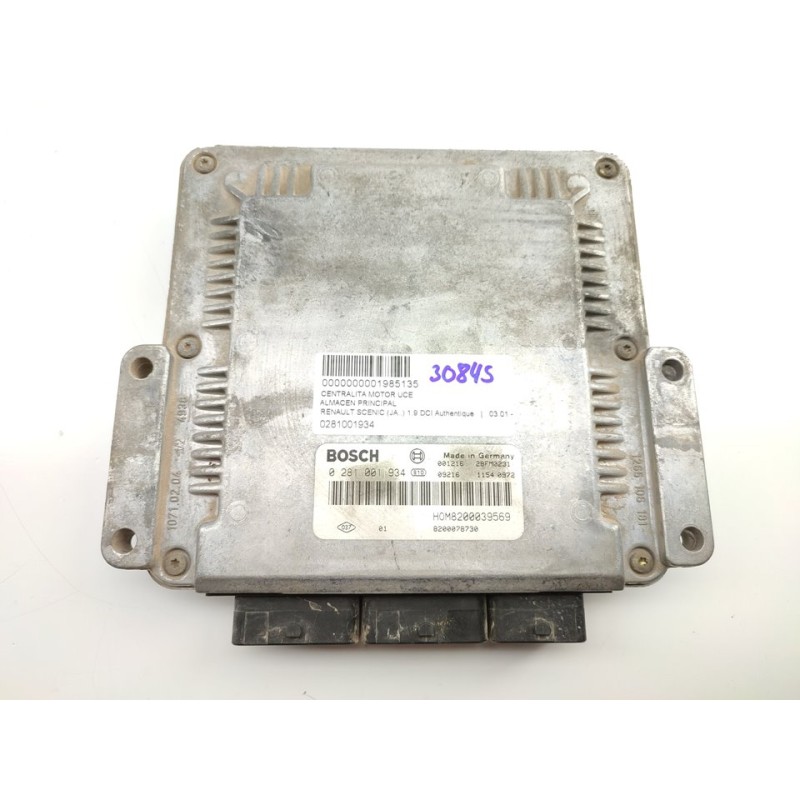 Recambio de centralita motor uce para renault scenic (ja..) 1.9 dci authentique referencia OEM IAM 0281001934  
