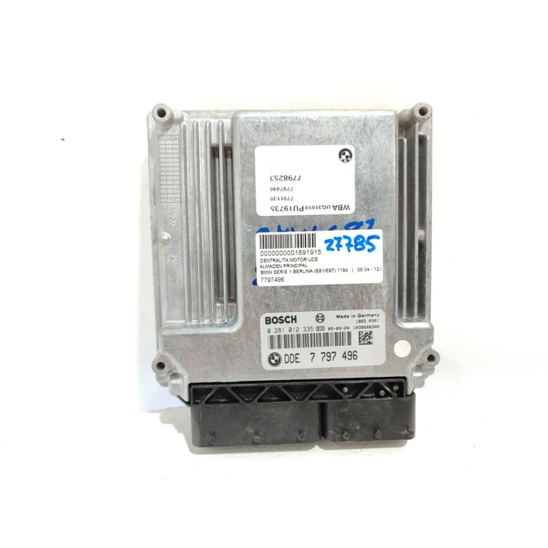 Recambio de centralita motor uce para bmw serie 1 berlina (e81/e87) 118d referencia OEM IAM 7797496  
