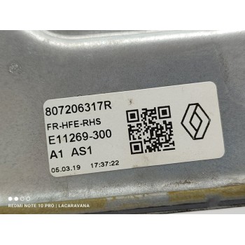 Recambio de elevalunas delantero derecho para renault kadjar life referencia OEM IAM 807206317R  