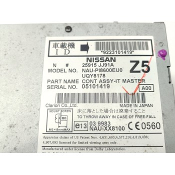 Recambio de sistema audio / radio cd para nissan murano (z51) básico referencia OEM IAM 25915JJ91A  