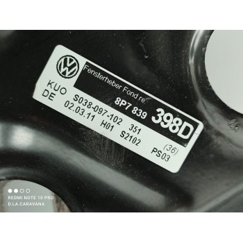 Recambio de elevalunas trasero derecho para volkswagen golf vi cabriolet (517) advance referencia OEM IAM 8P7839398D  
