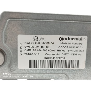 Recambio de modulo electronico para peugeot 5008 allure referencia OEM IAM 9802096780  