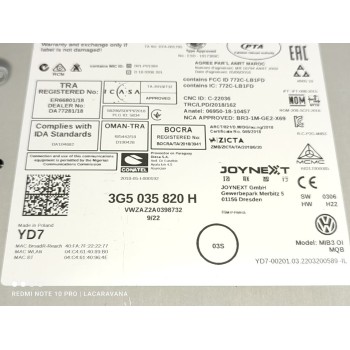 Recambio de modulo electronico para volkswagen taigo (cs1) r-line referencia OEM IAM 3G5035820H  