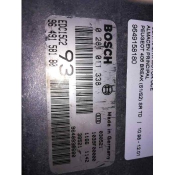 Recambio de centralita motor uce para peugeot 406 break (s1/s2) sr td referencia OEM IAM 9649158180  