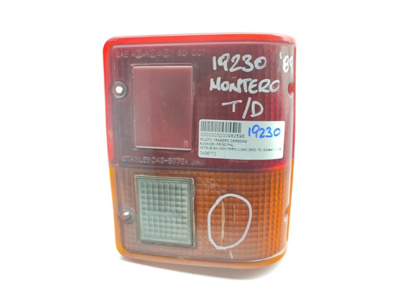 Recambio de piloto trasero derecho para mitsubishi montero (l040) 2500 td (2-ptas.) referencia OEM IAM 0436772  