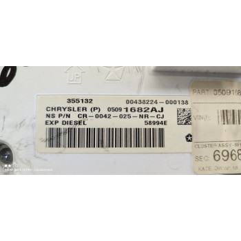 Recambio de cuadro instrumentos para jeep gr.cherokee (wk) 3.0 crd limited referencia OEM IAM 05091682AJ  