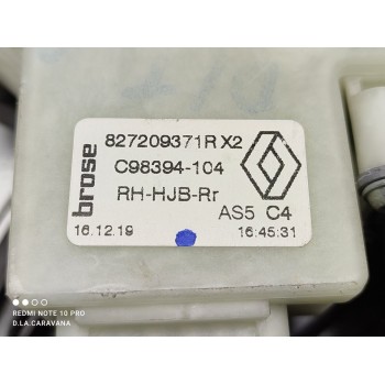 Recambio de elevalunas trasero derecho para renault captur ii intens referencia OEM IAM 827209371R  