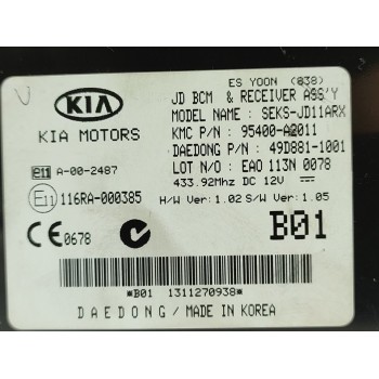 Recambio de modulo electronico para kia cee´d business referencia OEM IAM 116RA000385  