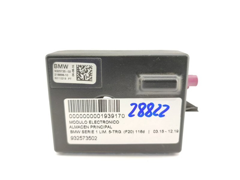 Recambio de modulo electronico para bmw serie 1 lim. 5-trg. (f20) 116d referencia OEM IAM 932573502  