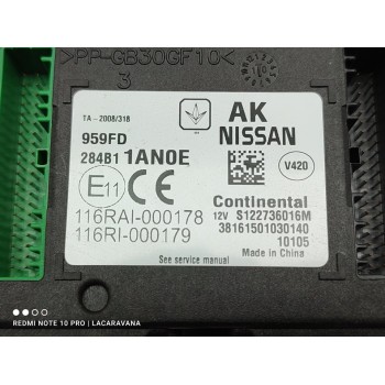 Recambio de mando elevalunas delantero derecho para nissan murano (z51) básico referencia OEM IAM 284B11AN0E  
