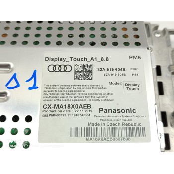 Recambio de pantalla multifuncion para audi a1 sportback (gba) 25 tfsi advanced referencia OEM IAM 82A919604B  