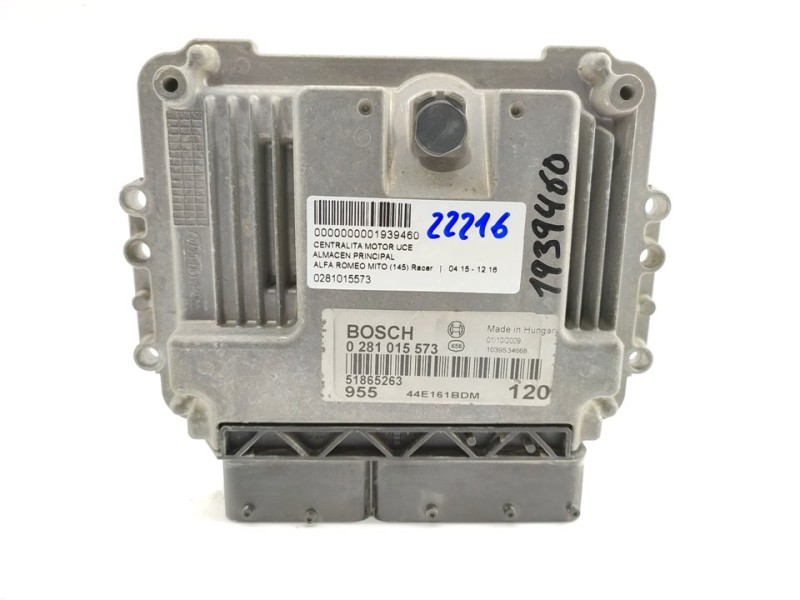 Recambio de centralita motor uce para alfa romeo mito (145) racer referencia OEM IAM 0281015573  
