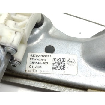 Recambio de elevalunas trasero derecho para nissan qashqai (j11) referencia OEM IAM 82700HV00V  