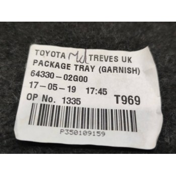 Recambio de bandeja trasera para toyota corolla (e21) hybrid advance referencia OEM IAM 6433002G00  