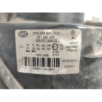 Recambio de faro derecho para volkswagen crafter caja cerrada caja cerrada 35 referencia OEM IAM 2E1941006  